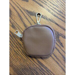 steve madden mini zip coin wallet brown